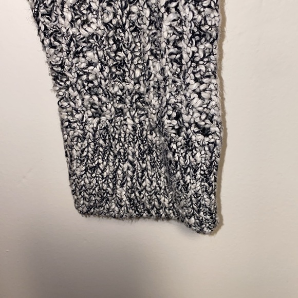 Ann Taylor Large Black White Chunky Open Knit Crew Neck Long Sleeve Sweater - Picture 10 of 14